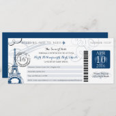 Nacht in Paris School Senior Prom Einladung (Vorne/Hinten)