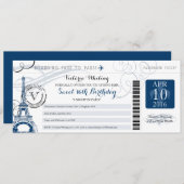 Nacht in Paris | Sweet 16 Geburtstag Einladung (Vorne/Hinten)