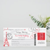 Nacht in Paris | Sweet 16 Geburtstag Einladung (Stehend Vorderseite)