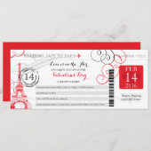 Nacht in Paris | Valentinstag Einladung (Vorne/Hinten)