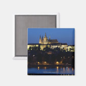 Nacht in Prag, Tschechische Republik Magnet (Vorderseite/Rückseite)