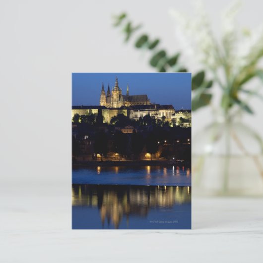 Nacht in Prag, Tschechische Republik Postkarte (Stehend Vorderseite)