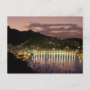 Nacht in Rio de Janeiro, Brasilien Postkarte