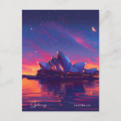 Nacht in Sydney Australien Reisen Postkarte (Vorderseite)