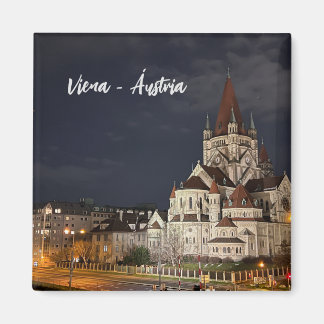 Nacht in Wien, Österreich Magnet