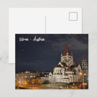 Nacht in Wien, Österreich Postkarte