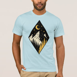 Nacht-Kiefern-Baum-Kunst T-Shirt