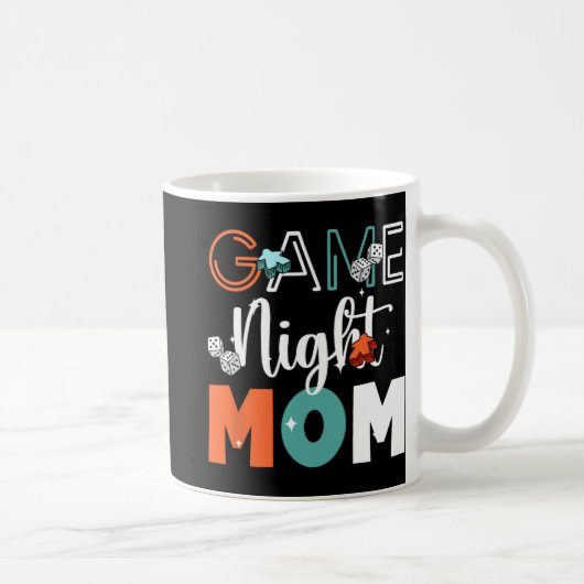 Nacht-Mama-Brettspiele zum Muttertag Kaffeetasse (Rechts)