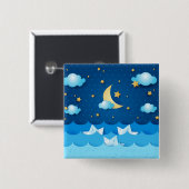 Nacht Meer Button (Vorne & Hinten)