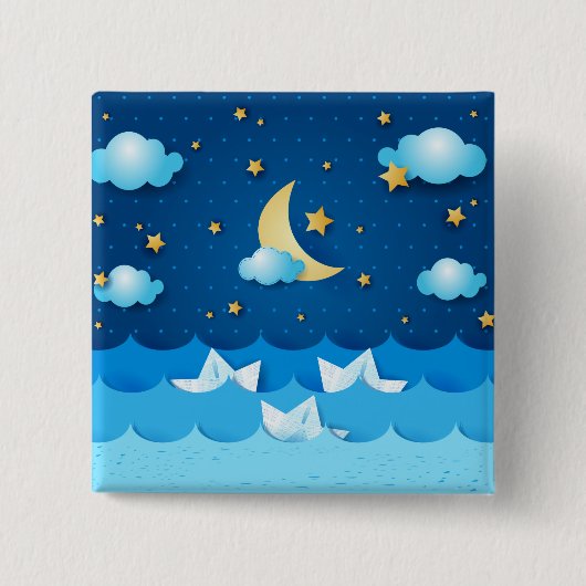 Nacht Meer Button (Vorderseite)