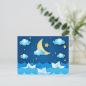 Nacht Meer Postkarte (Stehend Vorderseite)