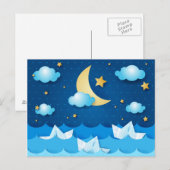 Nacht Meer Postkarte (Vorne/Hinten)
