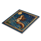 Nacht Meerjungfrau Messe Dunkle Blaue Marine Fliese (Seite)