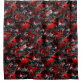 Nacht mit ausgestrahlten roten Blätter, die auf As Duschvorhang (Vorderseite)