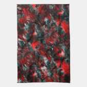 Nacht mit ausgestrahlten roten Blätter, die auf As Geschirrtuch (Vertikal)