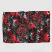 Nacht mit ausgestrahlten roten Blätter, die auf As Golfhandtuch (Horizontal)