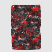 Nacht mit ausgestrahlten roten Blätter, die auf As Golfhandtuch (Vorderseite)