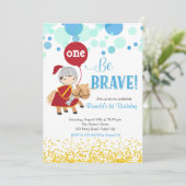 Nacht mit Ballon Einladung zum Geburtstag (Stehend Vorderseite)