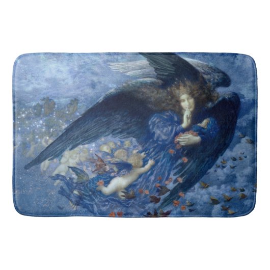 Nacht mit ihrer Train of Stars (Engel mit Cherubs) Badematte (Vorderseite)