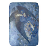 Nacht mit ihrer Train of Stars (Engel mit Cherubs) Badematte (Vorderseite Vertikal)