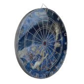 Nacht mit ihrer Train of Stars (Engel mit Cherubs) Dartscheibe (Vorderseite Links)