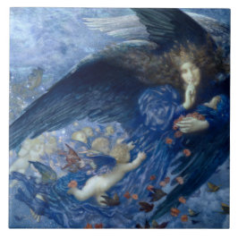 Nacht mit ihrer Train of Stars (Engel mit Cherubs) Fliese