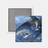 Nacht mit ihrer Train of Stars (Engel mit Cherubs) Magnet (Vorderseite/Rückseite)