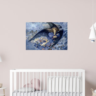 Nacht mit ihrer Train of Stars (Engel mit Cherubs) Poster