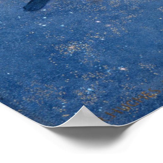 Nacht mit ihrer Train of Stars (Engel mit Cherubs) Poster (Ecke)