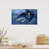 Nacht mit ihrer Train of Stars (Engel mit Cherubs) Poster (Küche)