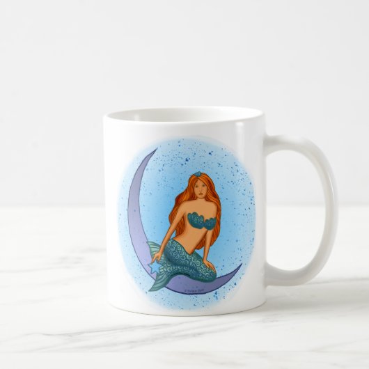 Nacht Mond Meerjungfrau Kaffeetasse (Rechts)