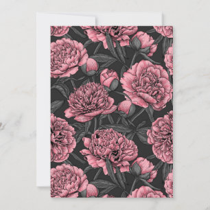 Nacht-Pfingstrosengarten in rosa und grau