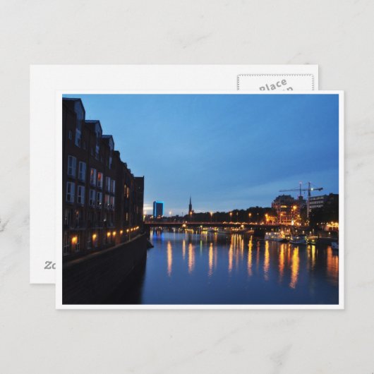 Nacht Postkarte (Vorne/Hinten)