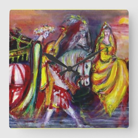 NACHT QUADRATISCHE WANDUHR (Vorderseite)