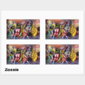 NACHT RECHTECKIGER AUFKLEBER (Blatt)