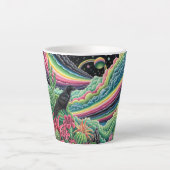 Nacht Regenbogen Krähe Milchtasse (Vorderseite)