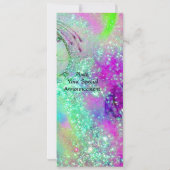 NACHT, rosa, lila-blaues Funkeln Einladung (Rückseite)