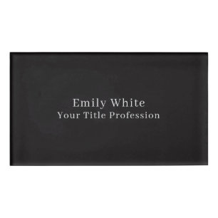 Nacht Schwarz Schlicht Elegant Professionell Moder Namenschild