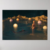 Nacht schwimmen poster (Vorne)