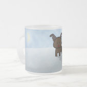 Nacht Snowy Raindeer Mattglastasse (Vorderseite Links)
