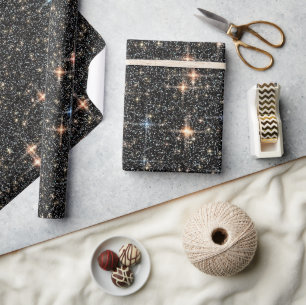 Nacht-Sparkling-Sterne Geschenkpapier