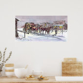NACHT STAGECOACH VON SHARON SHARPE POSTER (Küche)