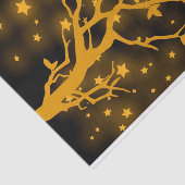 Nacht Stargazing Cat auf einer Baumzweigung Seidenpapier (Ausschnitt)