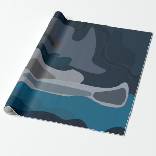 Nacht Sterne Himmel Wolken Geburtstag Geschenkpapier