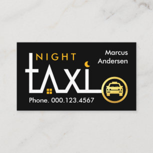 Nacht-Taxi-Routen-Richtungs-Linie Visitenkarte