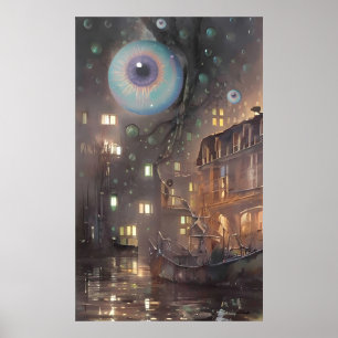 Nacht überzogen poster