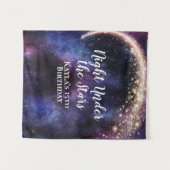 Nacht unter dem Sternenhintergrund Wandteppich (Vorderseite (Horizontal))