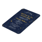 Nacht unter den Sternen blau | Gold Graduation Par Magnet (Linke Seite)