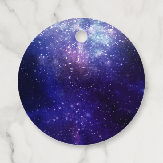 Nacht unter den Sternen Galaxy Danke Geschenkanhänger (Rückseite)