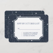 Nacht unter den Sternen UAWG RSVP Karte (Vorne/Hinten)